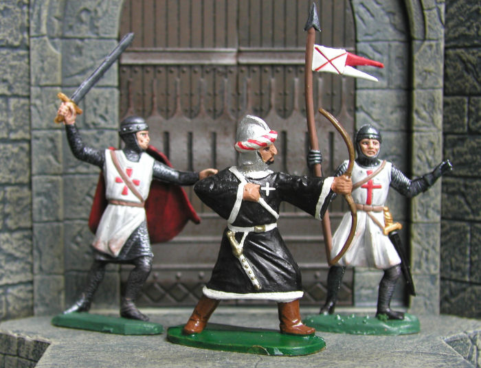Toy Knight Conquistador Cavalry Plastic soldiers 95mm 1/32