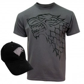 Game of Thrones House Stark T-Shirt + Hat Set