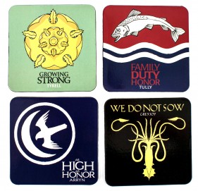 Game of Thrones House Sigil Coaster Set, 2nd Edition
