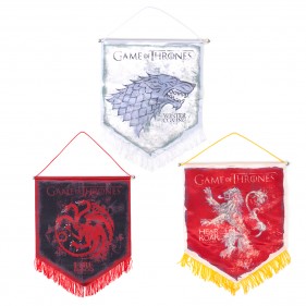Game of Thrones Stark, Targaryen, + Lannister Banner Set
